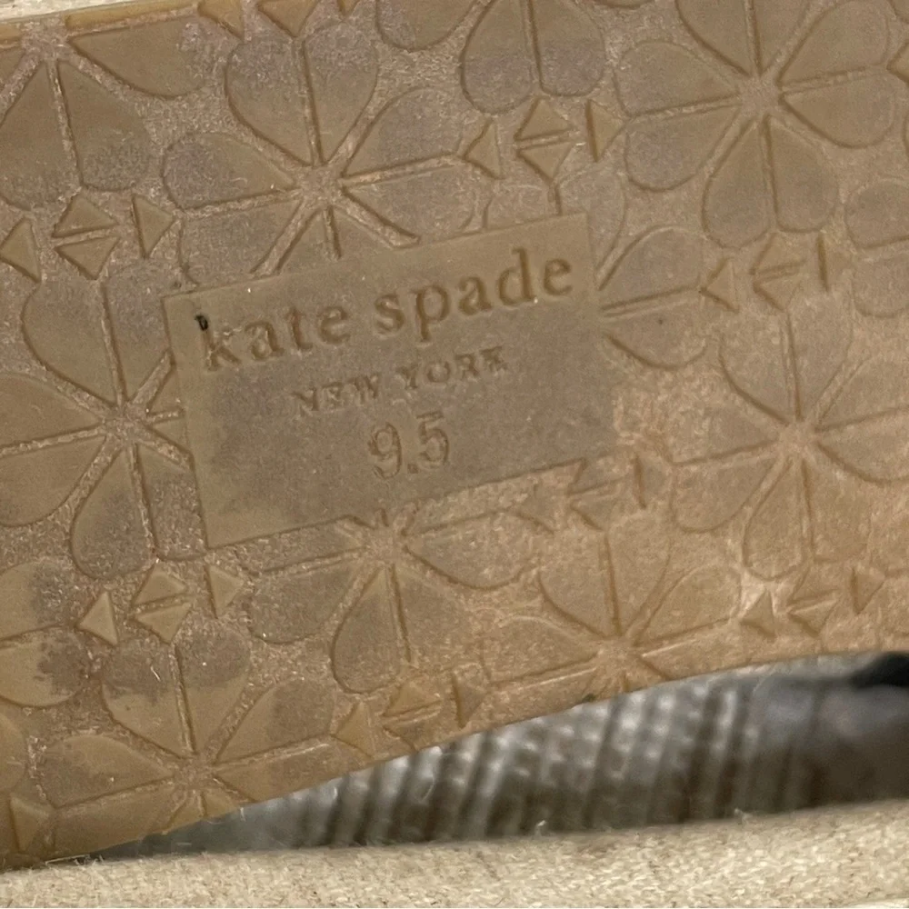 Kate Spade Gardenia Espadrilles Natural/Black Size 9.5